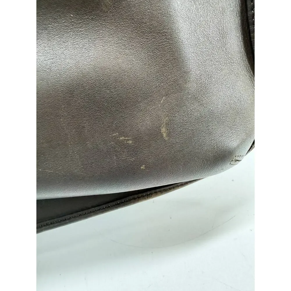Vintage Coach 9134 Gray Leather Shoulder Bag Purse USA Costa Rica Women's